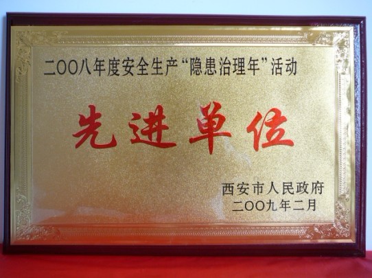 2009年2月，被西安市人民当驹炖为2008年度安全出产“隐患治理年”活动先进单元